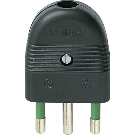 VIMAR - 01026 Spina 2P+T 16A assiale nero