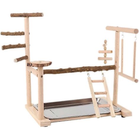 Papageienkäfig-Schaukelständer-Set, Holzleiter-Schaukelständer-Zubehör