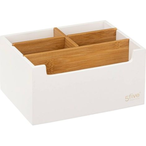 Organizador Naturéo blanco de 5 compartimentos