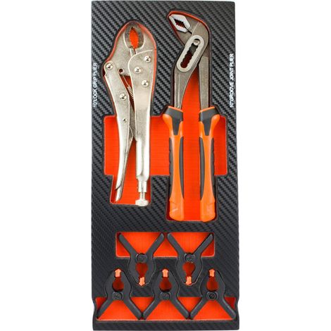 Fischer Darex – Module mousse 2 pinces + 5 pinces à ressort – Dimensions 18 x 40 x 5.5 cm – Revêtement fibre de verre antidérapant (1/4)