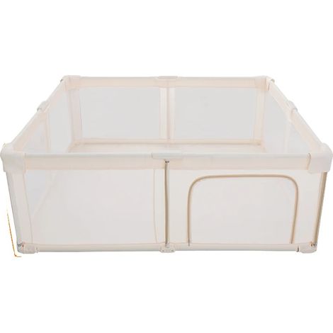 Parc, Construction Métallique, Design Portable, Beige 130-130-70cm (1/2)