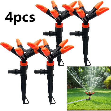 Ensemble d'arrosage de jardin 4 pièces - Arroseur rotatif automatique 5 modes avec buses réglables et connectables (1/5)