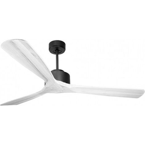 Modulo de KlassFan - Super destratificateur et ventilateur DC 166 cm Gris basalte pales bois blanc sans Lumière  30 à 60 m²