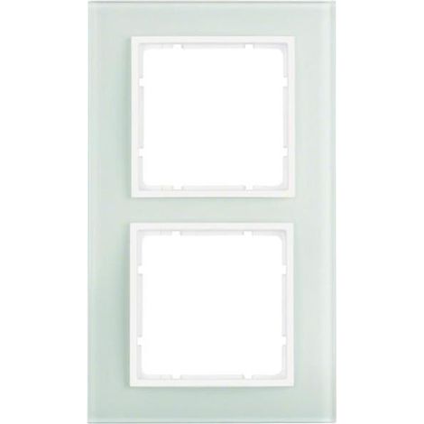 Berker 10126909 Glasrahmen 2fach, B.7, Glas polarweiß/polarweiß matt (1/5)