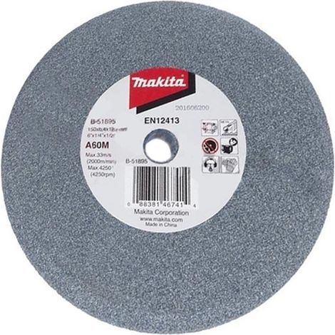 Disque d'affûtage Makita B-51895 150x6 4x12 7 mm