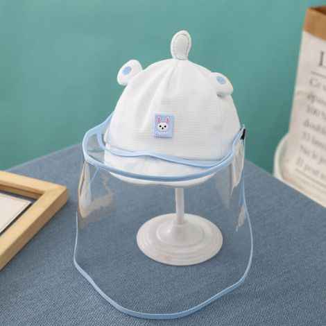 Protection Faciale Bébé Amovible - Visière Transparente Détachable pour Enfants, Bleue (1/5)