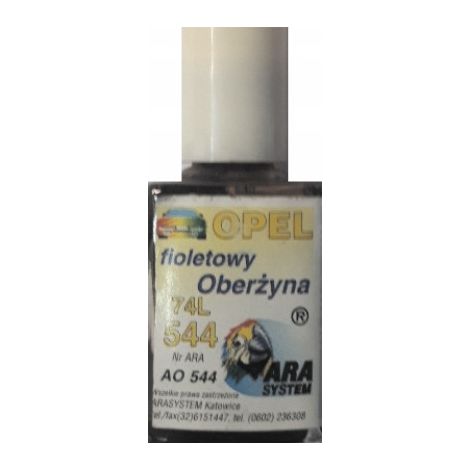Opel 544 74L aubergine, peinture rayée, kit de réparation 10 ml arasystem (1/5)
