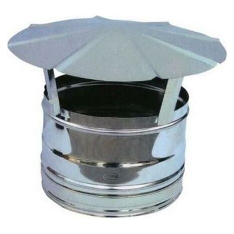 FUMAIOLO TUBI STUFE A LEGNA  CAPPELLOTTO CM 13  IN ACCIAO INOX  FERR 96973 (1/2)