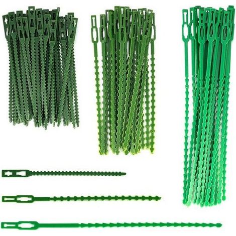 Attaches de jardin réglables - 160 pièces - Plastique haute qualité - Résistantes aux intempéries - Longueur ajustable (1/5)