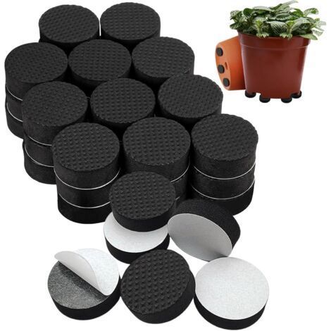 120 Pièces Pied Pot de Fleur Invisible, Auto-adhésif Rond Pied en Eva De Pot pour Jardin Pot de Plantes, Antiderapant Pied Pot de Patin pour Surélever Les Plantes Intérieur Extérieur (1/5)