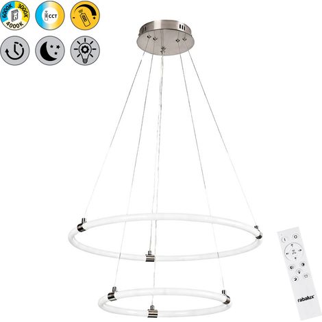 Lampadario LED telecomando dimmerabile 55W cromo Irelia Rabalux (1/5)
