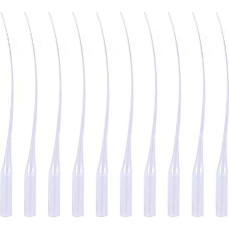 100 pièces embouts applicateurs en plastique, micro embouts pipette pour colle, distributeur de précision pour laboratoire, bricolage, blanc (1/5)