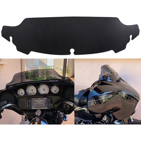 Pare-brise rétro de 4,5 pouces avec visière noire pour Harley-Davidson Big Glide (1/5)