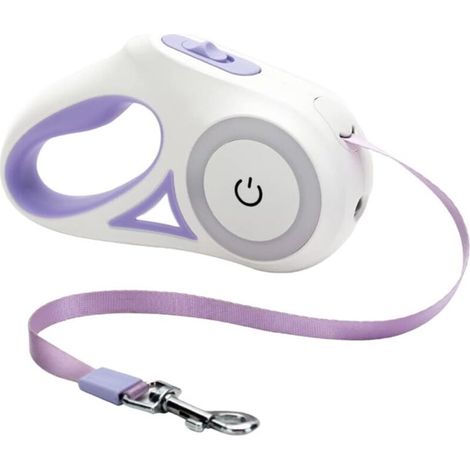 Automatic Retractable Dog Leash Retractable Leash Extendable Leash for Dog Cat Rabbit Pet Purple