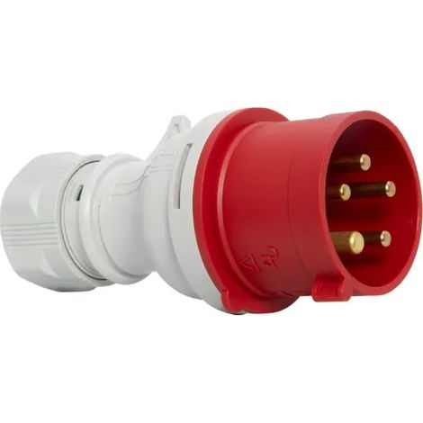 Spina CEE 5 Poli 380V 32A IP44 Connessione Avvitabile Plastica