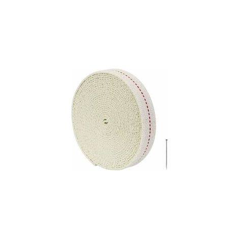 Mèche, mèche à huile plate de 450 cm, en 100% coton Mèche de rechange, largeur 2 cm, adaptée aux lampes à pétrole Lampes à huile (blanche)