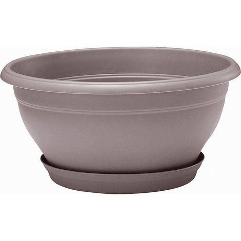 Coupe LOTUS Taupe avec soucoupe clipsée, 25 x 12,6 cm, 3L - EDA