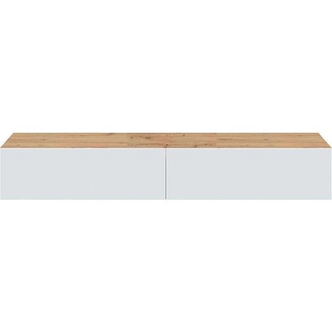 Mueble de televisión 2 puertas modelo Mira en Nordic-Blanco, 29cm(alto) 180cm(ancho) 35cm(fondo). (1/4)