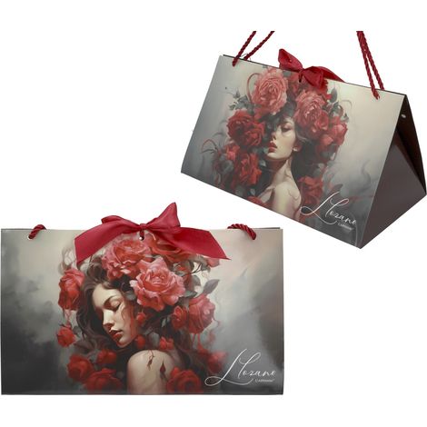 Juego de 6 bolsas decorativas - L. Lozano, Sinfonía Floral de Dama (carmani) (1/4)