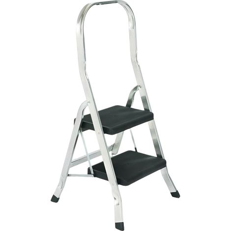 Marvin Scala Pieghevole in Alluminio 2 3 4 5 Gradini, Scaletta Domestica Antiscivolo con Pedata Larga, Sgabello Scala Salvaspazio Richiudibile Robusta Multiuso per Casa Cucina Garage Portata 150 kg 2 (1/2)