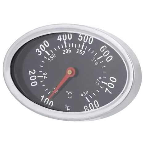 Thermomètre de cuisson ovale en acier inoxydable, température maximale 430 °C, idéal pour les barbecues, fours, fumoirs et chariots - AquaForge (1/5)