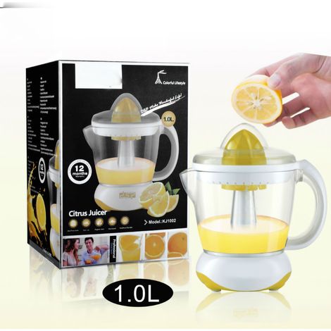 Presse-agrumes électrique compact automatique sécurisé, extracteur de jus d'orange pour maison, blanc