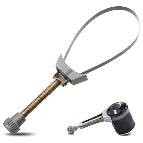 Clé à Filtre Huile Universelle 60-120 mm - Outil Démonte Ajustable pour Voitures, Moto, Camions Bande Métallique Réglable Résistante (1/5)