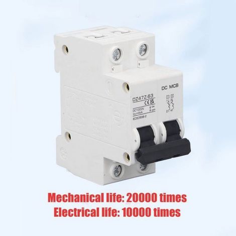 Disjoncteur photovoltaïque CC - Système magnétique extinction d'arc Déclenchement électromagnétique - 1000V 50A (1/5)