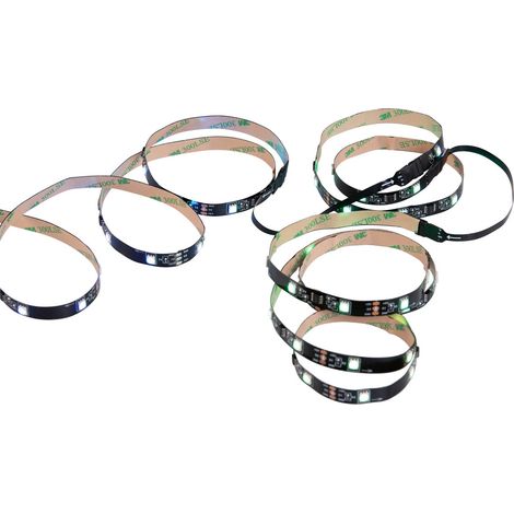 SCREEN STRISCIA LED ANCHE CON EFFETTO RGB RAINBOW CON EFFETTO SOUND ED ATTACCO USB X CON TELECOMANDO MULTIFUNZIONE L. 1,2 METRI 2,5W DIMMERABILE (1/5)