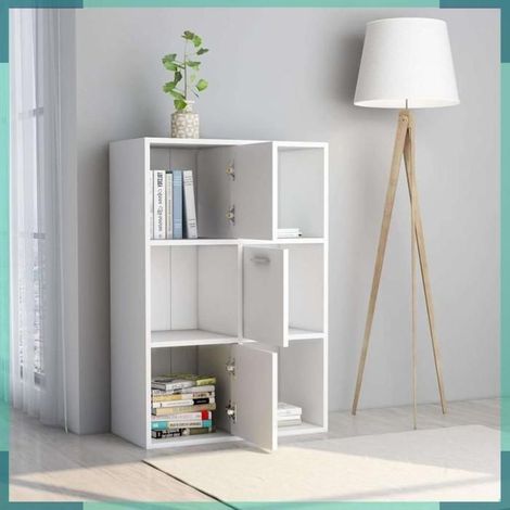801134 Armoire de rangement Blanc 60x29,5x90 cm Bois d'ingénierie (1/5)
