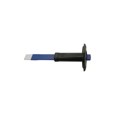 Burin plat/burin de tailleur de pierre Tranchants-B.26mm 26x7mm avec protection des mains Acier CV TECWERK (1/2)