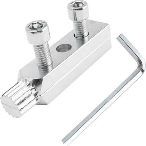 Abgebrochener Wasserhahn-Auszieher, Gewindeauszieher für Metall-Eckventile, 1/2"- und 3/4"-Rohr-Auszieher mit Sechskantschlüssel, Silber.