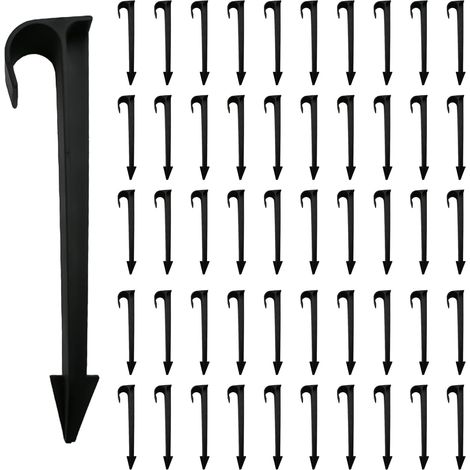 Sollbry Lot de 50 piquets de Fixation de Tuyau d'arrosage de Jardin Ancrage au Sol piquets de Terre pour système d'irrigation pour Irrigation du Jardin, ancrage au Sol piquets de Terre Tuyau perlé, 11 (1/5)