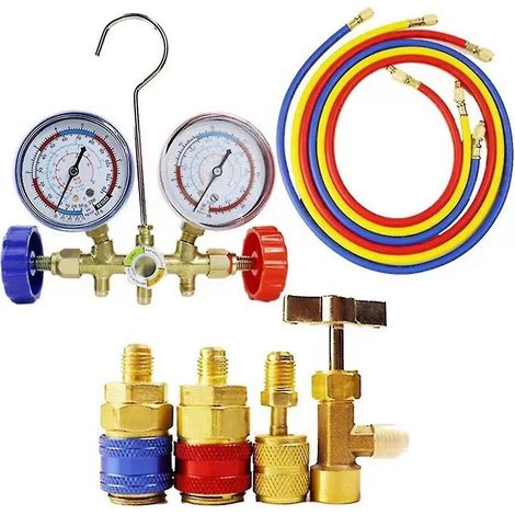 Klimaanlagen-Werkzeug für Freon R134a, R12 und R22: Manometer zur Messung des Kältemitteldrucks (1 Stück). (1/5)