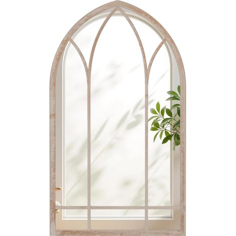 COSTWAY Specchio da Parete,con Cornice Metallica,Antideflagrante,per Soggiorno,83x48 cm (1/5)