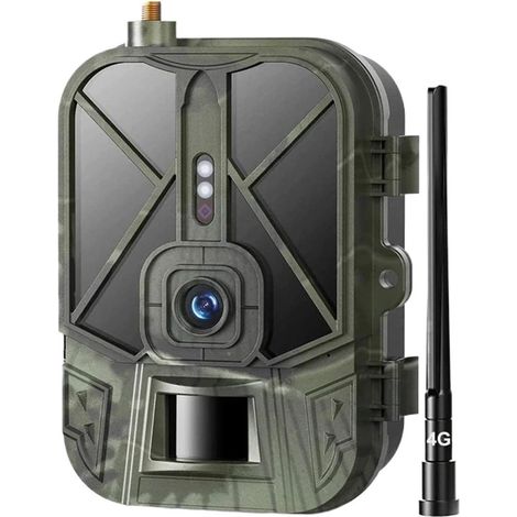 Caméra Faune Sauvage Caméra De Suivi des Sentiers Cellulaires, Vidéo en Direct 4G HD, Batterie Au Lithium, 50mp, 4K, Application Jeu sans Fil, Service Cloud, Étanche IP66, for La Faune Fiable Précise (1/5)