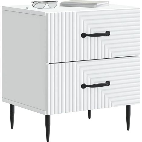 Maison Exclusive - Nachttisch 2 pcs Weiß 43 x 34,5 x 47,5 cm Holz