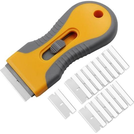 1pcs Grattoir plaque induction avec 15 Lames de rechange,Grattoir vitrocéramique,Grattoir plaque vitrocéramique,Lame grattoir,Scraper,Retractable,pour Nettoie,Vitres,Poêle,Autocollants (1/5)