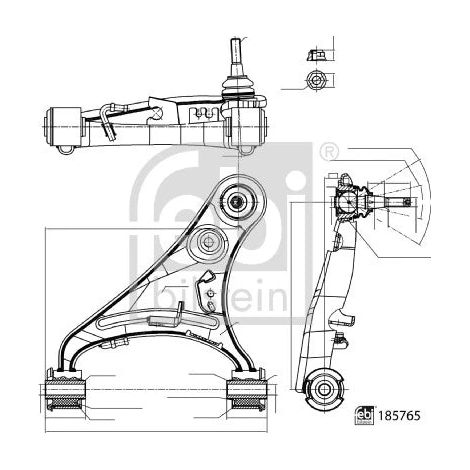 Bras de liaison, suspension de roue FEBI BILSTEIN 185765 LAND ROVER LR 014132 (1/2)
