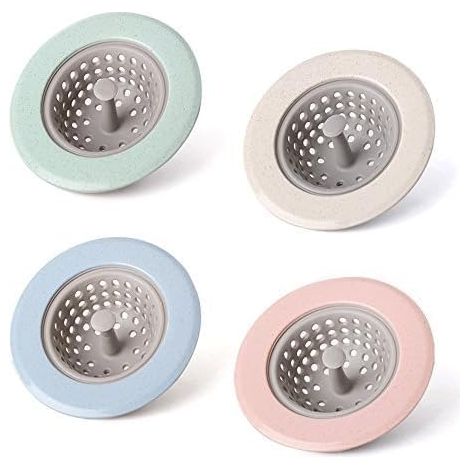 Juego de colador para fregadero: colador y tapón, tapa de desagüe de varios tamaños, recogedor de pelo para fregaderos de cocina y baño. (1/5)