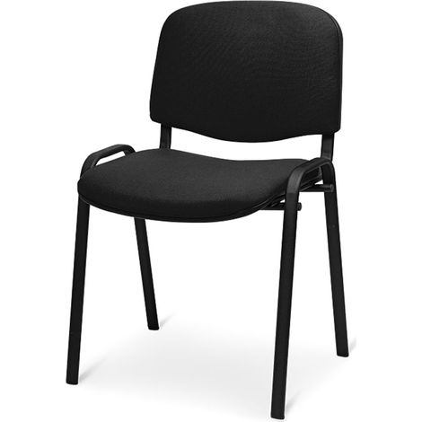Sedia attesa colore nero tessuto impilabili da ufficio mod. venere attesa