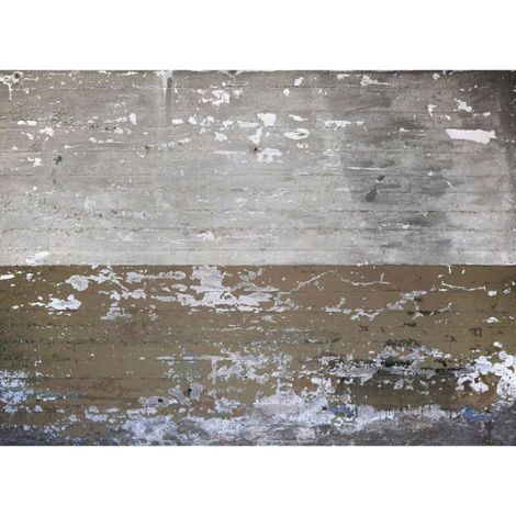 Papier peint panoramique gris tendance pour salon Tapisserie panoramique effet béton Papier peint panoramique industriel pour chambre (1/4)