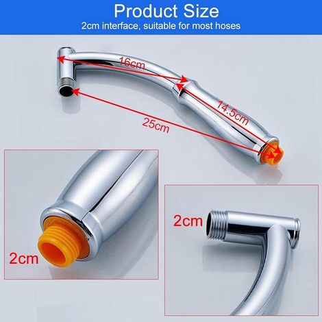 Bras de Douche Extension Rallonge Bras de Douche en ABS Rallonge pour Pommeau de Douche étanche Tuyau de Douche Extension Bras de Support de Douche pour Pommeau de Douche Salle de Bain GROOFOO