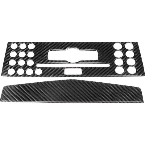 Console centrale, climatisation, panneau de lecteur CD et ensemble deux pièces en fibre de carbone pour Mercedes-Benz Classe C (2007-2010) pour conduite à gauche. (1/5)
