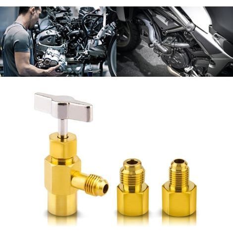 Ouvre-bouteille de réfrigérant R134A, robinet de distribution pour bidon d'essence, vanne/distributeur (1/4)