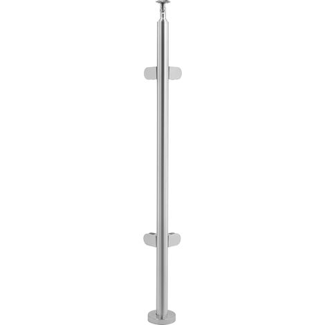 316 Stainless Steel Corner Post 110cm for Glass Railing Balcony Stairs, Suitable Glass Thickness: 12mm (1/5)