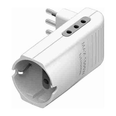 BTIS3615DE Adattatore salvaspazio Corner bianco - 2 prese 10A e 1 presa tedesca