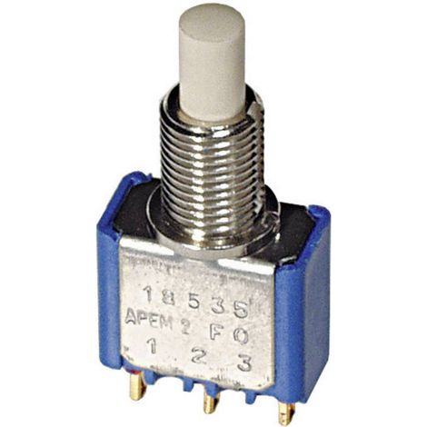 Pulsante 30 V/DC 0.1 A 2 x On / (On) APEM 18545CD Momentaneo 1 pz. (1/2)