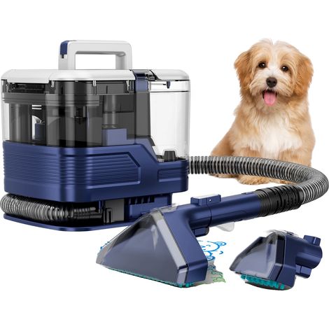 Nettoyeur de tapis portable, forte aspiration, design compact, Bleu, UE-a (1/2)