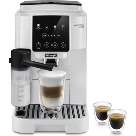 Delonghi – Machine à café expresso broyeur – 15 bars – Carafe à lait pour cappuccinos – Compatible café moulu et grains